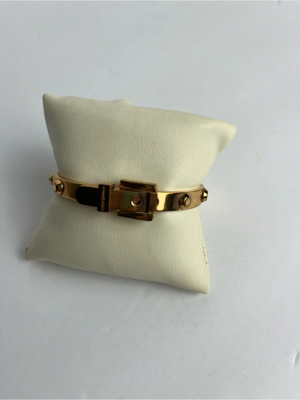 Michael Kors Gold Tone Belt Buckle Bangle Bracelet Women Jewelry